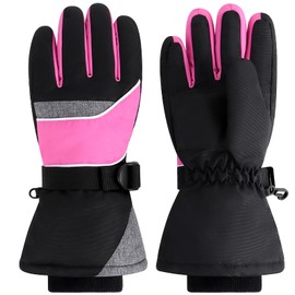 JANGANNSA Kids Waterproof Ski Gloves Warm Winter Accessories for Boys & Girls Aged 7-9