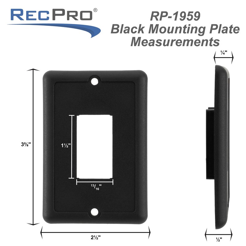 RecPro RV Mounting Plate Cover for Momentary On/Off/On Switches |