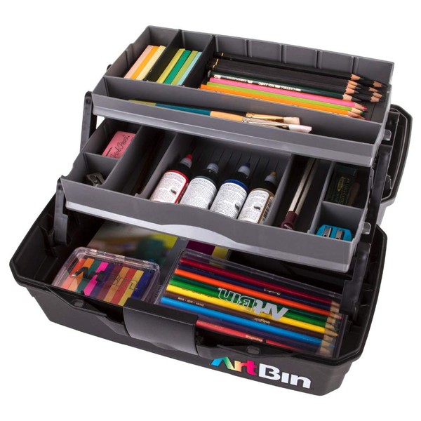 ArtBin 6892AG 2-Tray Art Supply Box, Portable Art & Craft