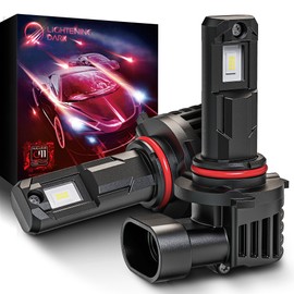 LIGHTENING DARK 9005 Bulbs, 9005 Fog Light Bulbs 400% Bright 6500K Xenon White Fanless Wireless Plug and Play (Pack of 2)