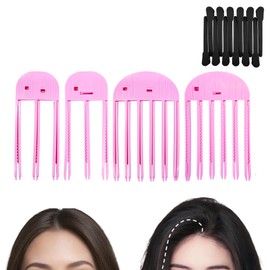 Purple Hair Volume Clips for Women's Fluffy Bangs Wind Shaping Styling Comb, Easy High Crown Volumizing Instant No-Trace Root Lifting No Crease 4Pcs Combs & 12Pcs Hairgrips