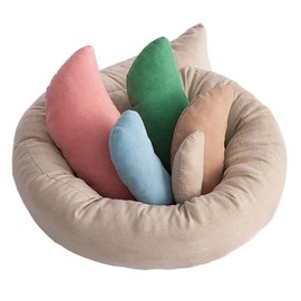 HOMSFOU 6pcs Children's Photography Newborn Wraps Photography Props Newborn Photography Infant Posing Props Bean Bag Infant Kids Hamper Donut Fabric Basket