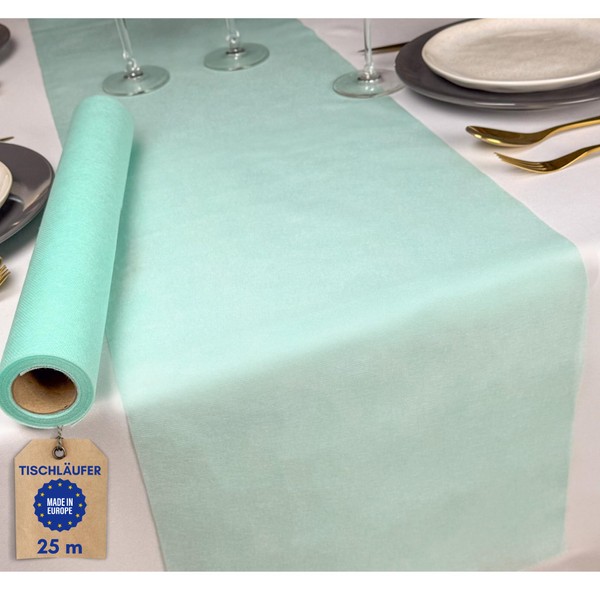 NATUARTE, Fleece Table Runner Mint Green 25 m x 30
