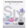 TROND Pink Outlet Extender - Multi Plug Outlet with 3-Prong