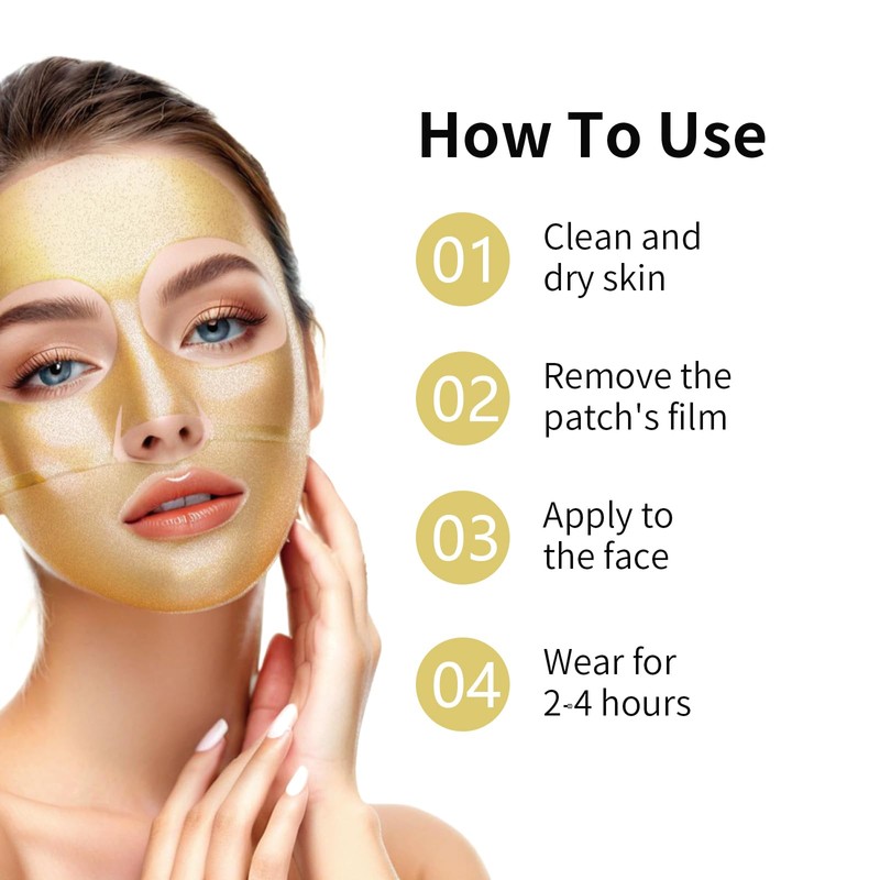 24K Gold Bio Collagen Face Mask, Hydrating Bio Collagen Mask