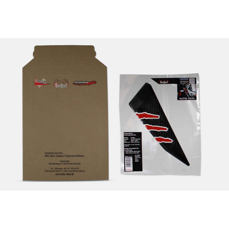 Tankpad Graphics Kit Compatible with Honda Transalp XL 750 Grey