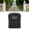 LiebeWH Outdoor Lock Box for House Keys, 4-Digit Combination, Black,
