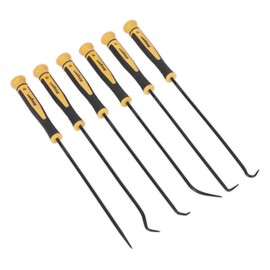 Sealey S01104 Extra Long Pick and Hook Set, 6 Pieces