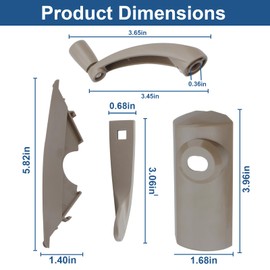 VIDABTE Hardware Pack for Andersen Perma-Shield Casement Windows, Classic E-Z Casement Window Parts, Casement Window Crank kit (1999 to Present)