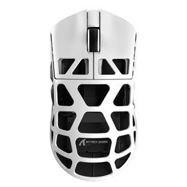 ATTACK SHARK R3 Magnesium Alloy Wireless Gaming Mouse, BT/2.4Ghz/Wired 46g Superlight Computer Mouse,Wireless 8K Mouse, PixArt PAW3395 26K DPI Optical Sensor Programmable Mice for Win/Mac(White)