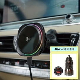 맥세이프 지원 휴대폰 차량용무선충전기 거치대 엔브이이백이십오 MagSafe Compatible Wireless Car Charger Mount NV25