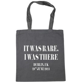 Hippowarehouse It was rare, I was there Dublin uk 28th June Tote Shopping Gym Beach Bag 42cm x38cm,10 litres