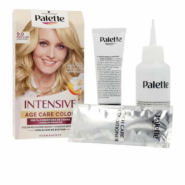 Schwarzkopf Intensive Age Care Palette - Permanent Colour 9.0 Light Blonde - Pack of 3