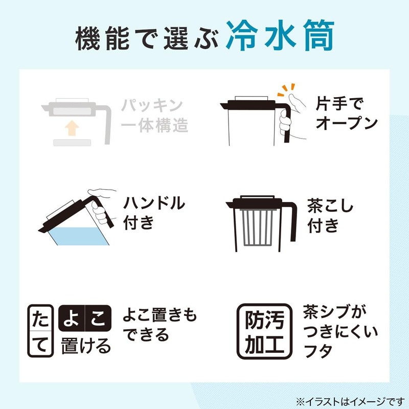 NITORI 8995221 Tea Strainer, One Push Water Bottle with Tea