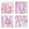 Q&S Mini Chandelier Crystal,Semi Flush Mount Pink Girl Chandelier, Small