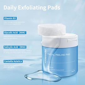 Glycolic Acid Pads, Exfoliating Toner Pads for Facial Radiance, Dual Action Gentle Face Pad for Deep Cleaning Effect |Peels & Daily Skin Renewal |Sali
