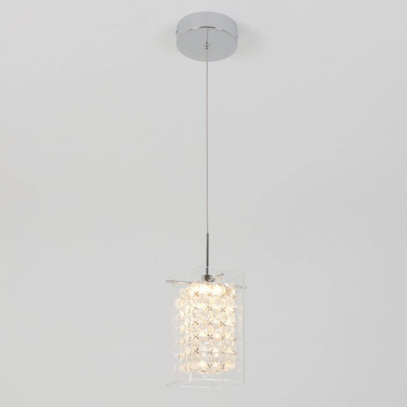 Artika Bubble Cube Pendant Light, 1, Chrome