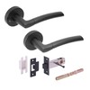 HANDLEZONE® Nemo Privacy Lever On Round Rose Door Handles, with