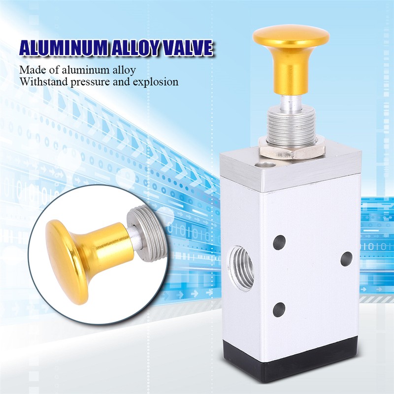 Air Valve TwoPosition ThreeWay Hand Valve Aluminum Alloy Pneumatic Tool