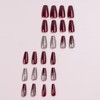 Caiguoer 24pcs(C) Long Square Press On False Nails for Women