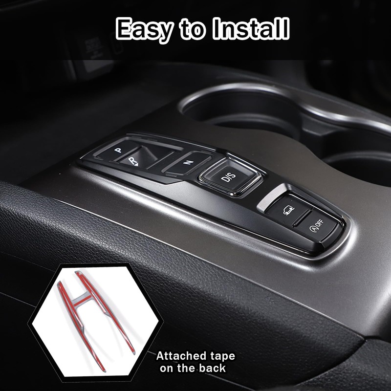 HIRUFAIT Gear Shift Button Frame Trim for Honda Pilot 2016-2022/