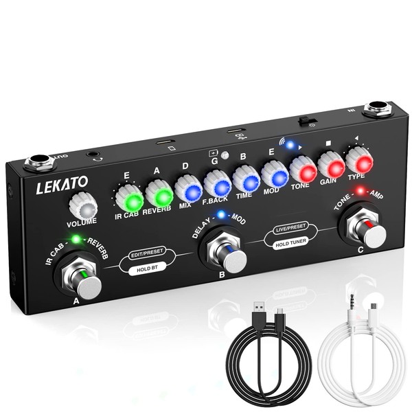 LEKATO LEKATO Multi Effects Guitar Pedal, with IR Loading 9