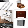 12PCS 6Inch Black Continuous & Piano Hinges, 1.2'' Open Width