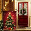 Merry Christmas Trees Garden Flags for Outside 12x18 Inch Double