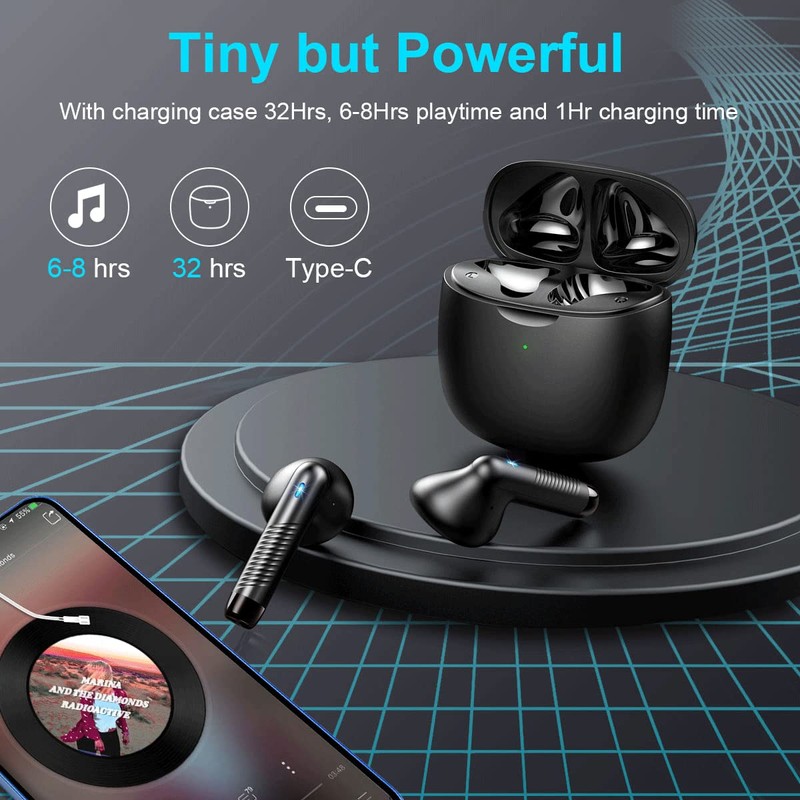 Wireless Earbuds, Bluetooth 5.4 Earbuds Stereo Bass, Bluetooth Headphones in