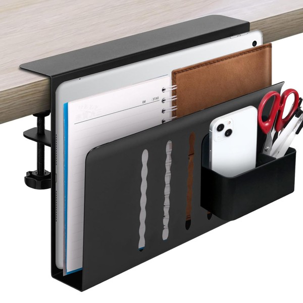 Desk Side Storage Organizer - Under Desk Laptop Holder with