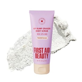 First Aid Beauty - Exfoliante corporal KP Bump Eraser, exfoliante de queratosis pilaris con ácidos glicólicos y lácticos, ayuda a reducir las protuberancias de la piel del pollo, seguro para pieles