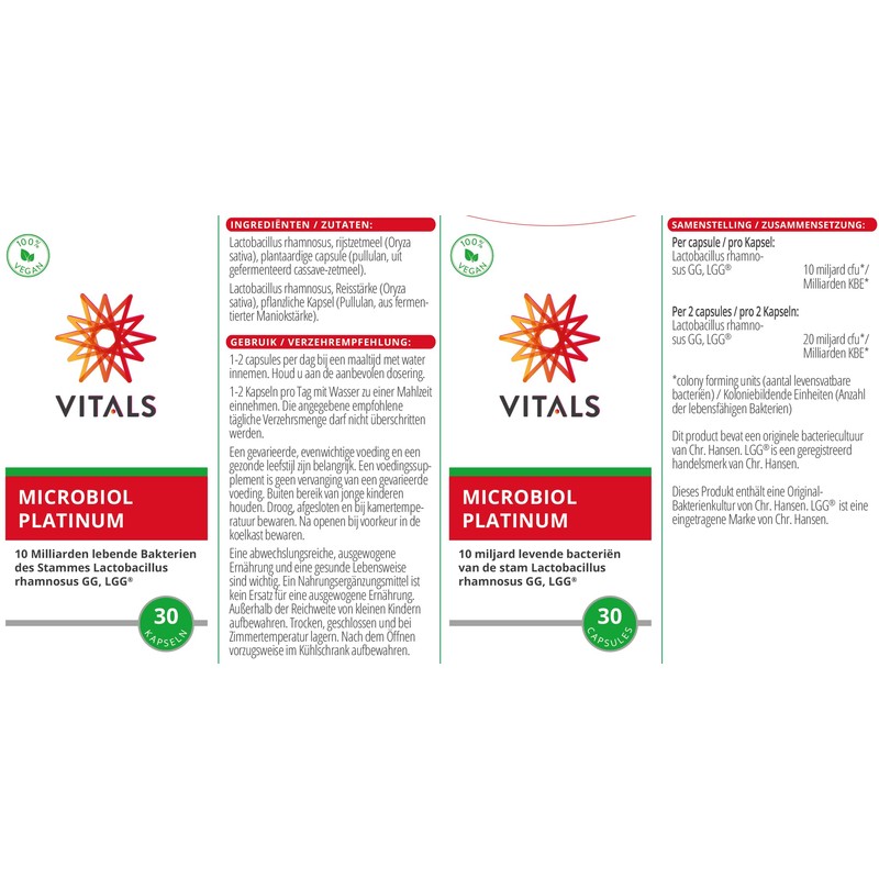 Vitals - Microbiol Platinum 30 Capsules Highest Dose of Lactobacillus