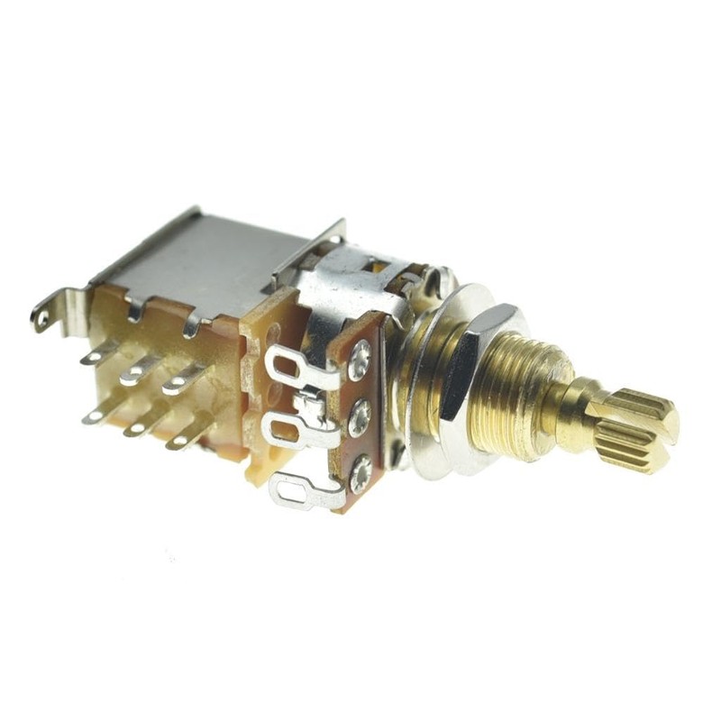 Dopro Full Brass Shaft Push/Push Pot Guitar Bass Audio/Linear Taper