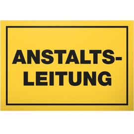 DankeDir! Anstaltsleitung 30 x 20 cm Door Sign - Funny Decoration Office Room - Gift Idea Birthday Gift Boss Colleague - Wall Decoration Gift Party Decoration