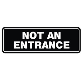 Standard NOT an Entrance Door/Wall Sign - Black - Small