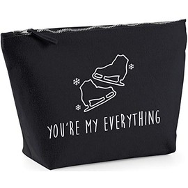 Hippowarehouse Ice Skating You're My Everything printed make up cosmetic wash bag 18x19x9cm