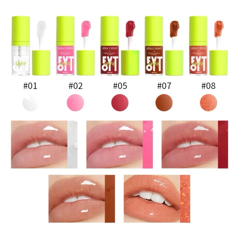 Set De Cuidado Labial Hidratante Glossy Liquid Lip Oil Gloss