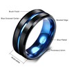 FIOROYAL G23 Titanium Ring for Men 8MM Black Ring with