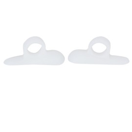 PRO 11 WELLBEING Toe Crests 100% Gel - Helps Hammer, Claw and Mallet Toes.1 Pair Two Sizes (Women's) White