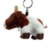 Cow Key Ring Cuddly Toy Plush Pendant Brown White Viola,