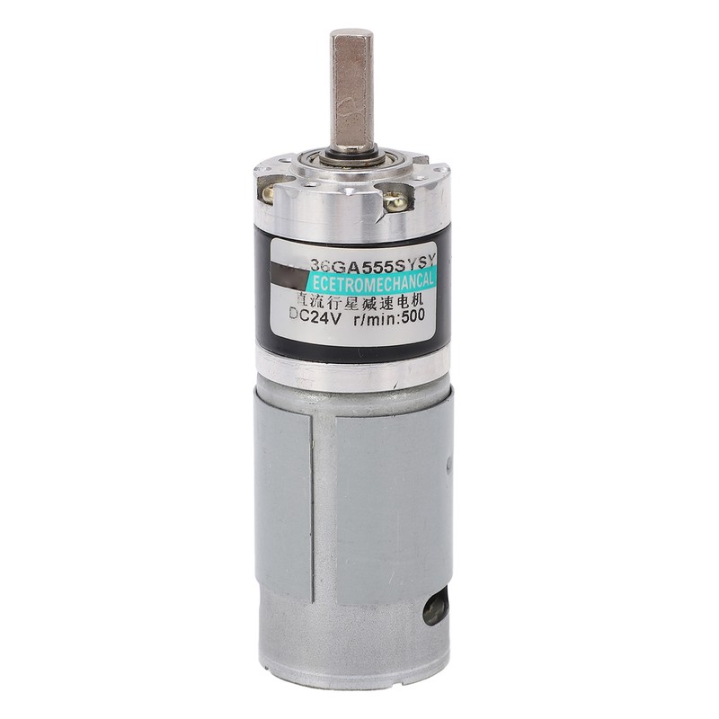 Black Silver Mini Gear Motor Low Noise High Torsion Robust