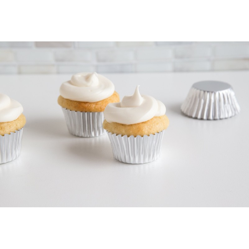 Fox Run 4958 Silver Foil Bake Cups, Mini, 48 Cups