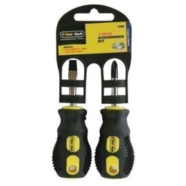 Stubby Short 2 Piece Screwdriver Set Tool Set Phillips Pozi Slotted Flat