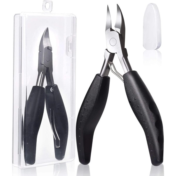 Feiccier Heavy Duty Ingrown Toenail Clippers, Professional Toenails Trimmer, Black