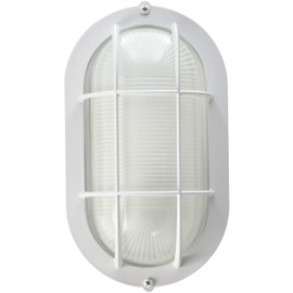 Westinghouse Lighting SL2P Westinghouse 6783500 One-Light Exterior Wall Fixture, White Finish on Steel Glass Lens, Oblong