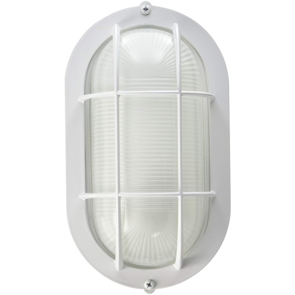 Westinghouse Lighting SL2P Westinghouse 6783500 One-Light Exterior Wall Fixture, White Finish on Steel Glass Lens, Oblong
