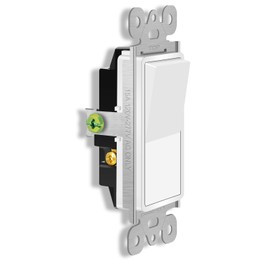 3 Way Switch,Greencycle 1PK Three Way/Single Pole Light Switch Rocker Switch 15A 120/277V, On/Off Rocker Paddle Interrupter, Decora Paddle Switch,Residential/Commercial Grade,Home & Office,UL/CUL