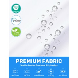 Mens UV Sun Protection Long Sleeve Shirts Rash Guard for Outdoor Fishing Hiking Swimming UPF 50+ (Color: Wave Flow, Size: Large)