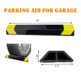 1 Pack 18" Parking Aid for Garage Heavy Duty, Car Parking Stopper for Garage 2 Pack, Parking Aids Protects Car, Parking Stopper Easy to Install (1 Pack 18" L x 1.25" H)