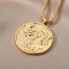 Athena Artemis Hecate 18K Gold Plated Necklace,Greek Mythology Necklace,Gold Medallion